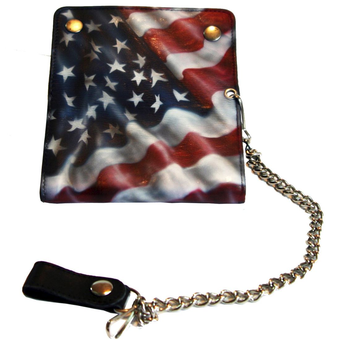 Ledergeldbörse - Airbrushed USA Flag