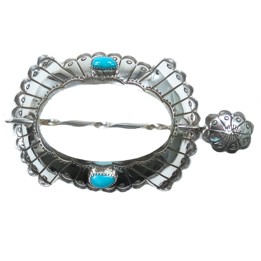 Indianerschmuck Haarnadel aus Sterling Silber - Sleeping Beauty