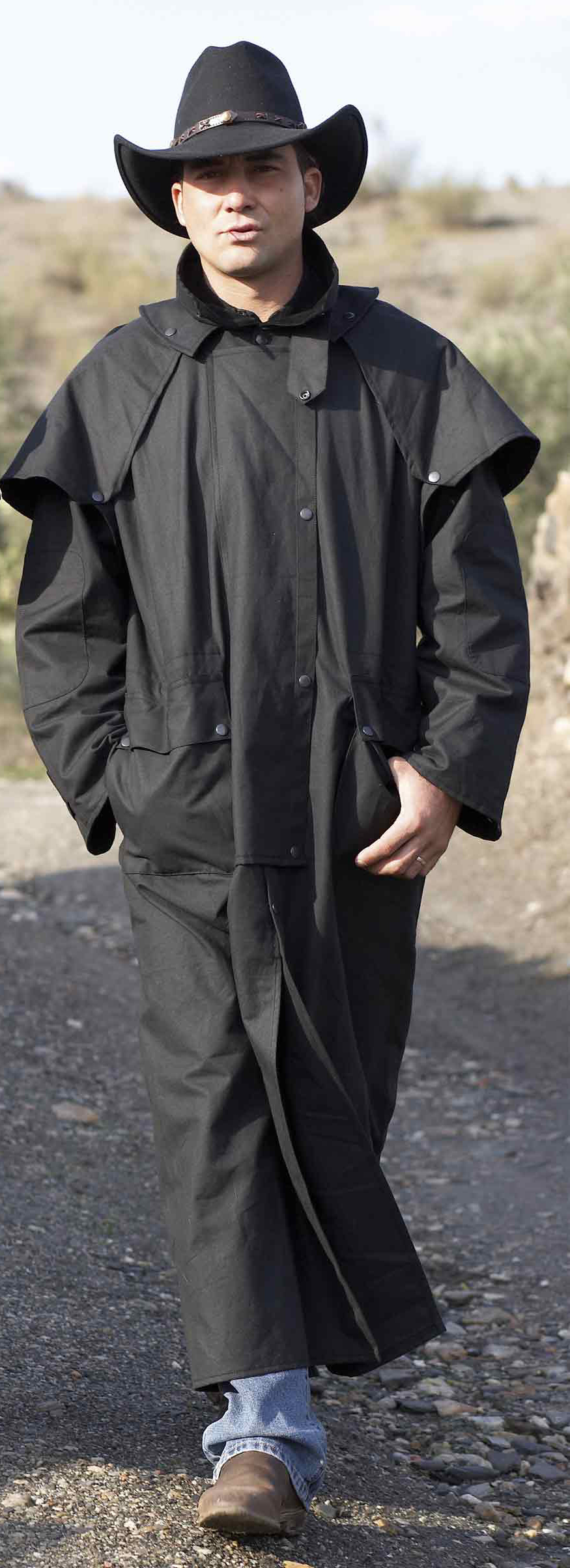 Staubmantel / Duster für Herren - Trail, schwarz