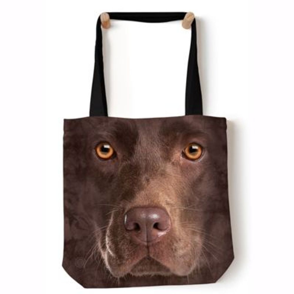 Tragetasche von The Mountain - Chocolate Lab Face