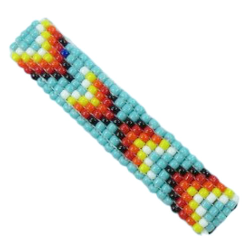 Glasperlen-Haarspange - Navajo Beadwork, Türkis