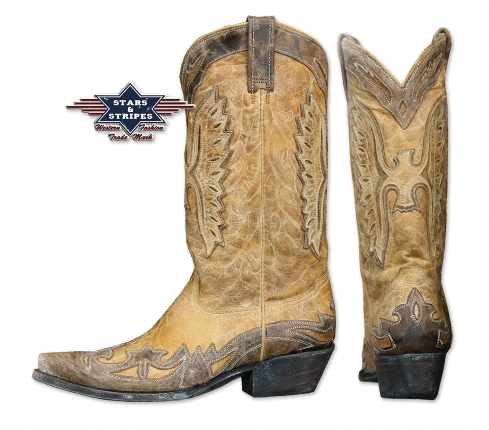 Reduziert - Stars & Stripes Cowboystiefel - Rio Rancho, Größe 42