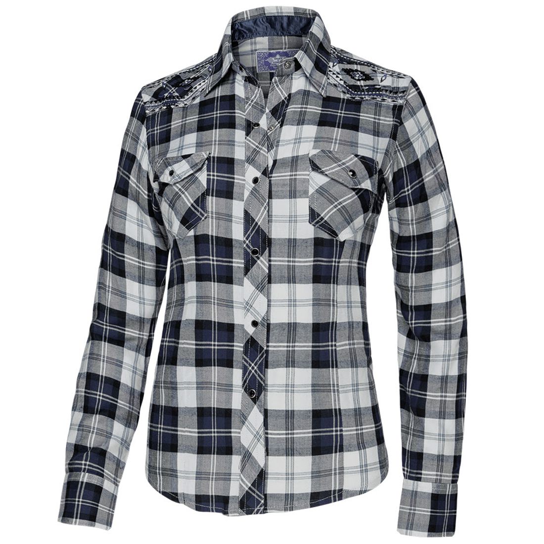Westernbluse - Pasadena, Blau
