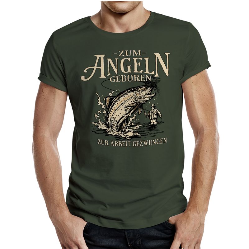 Shirt - Zum Angeln geboren
