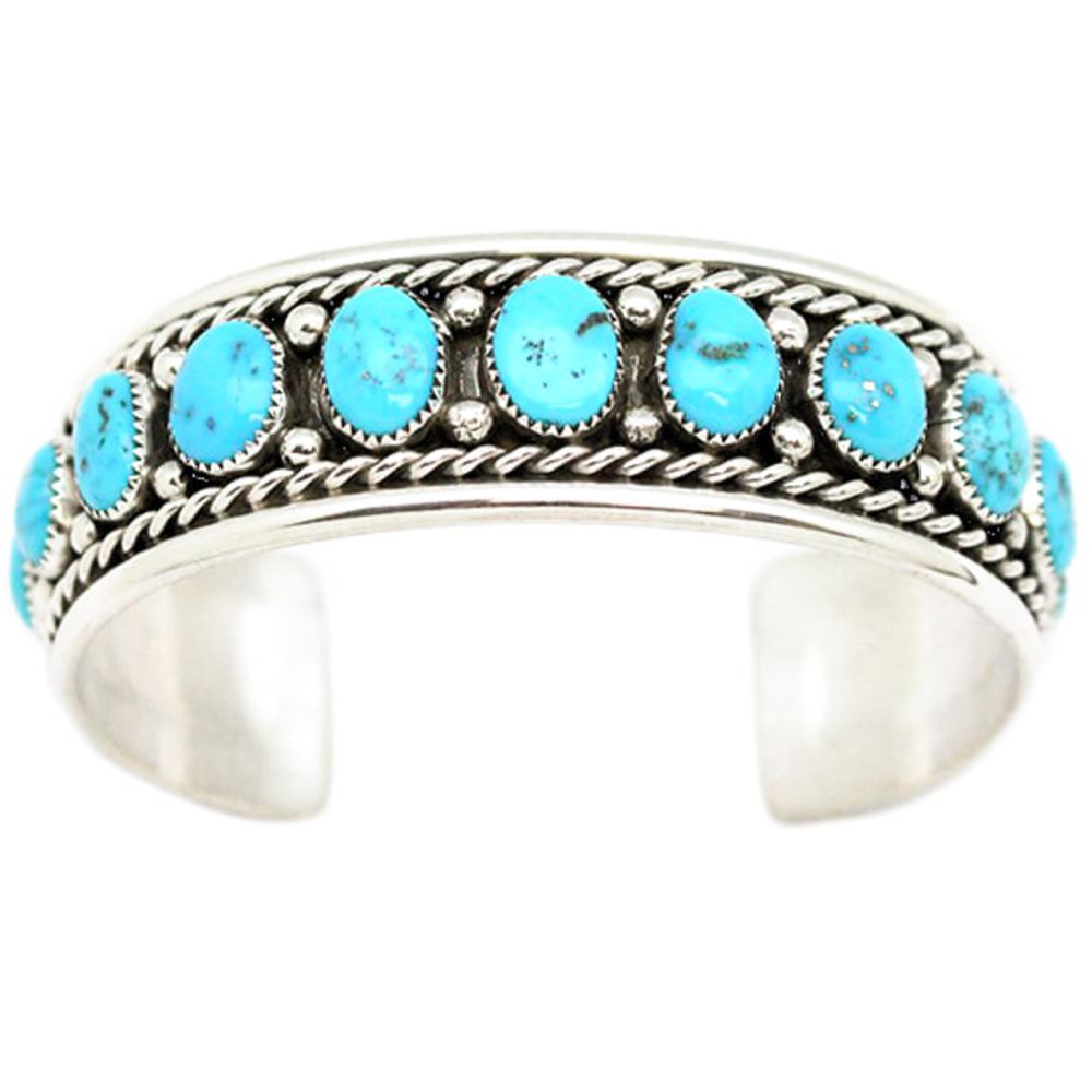 Indianerschmuck Armspange für Herren - Exclusive Kingman Turquoise