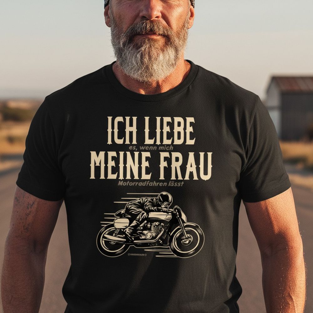Fun T-Shirt - Biker - Ich liebe meine Frau