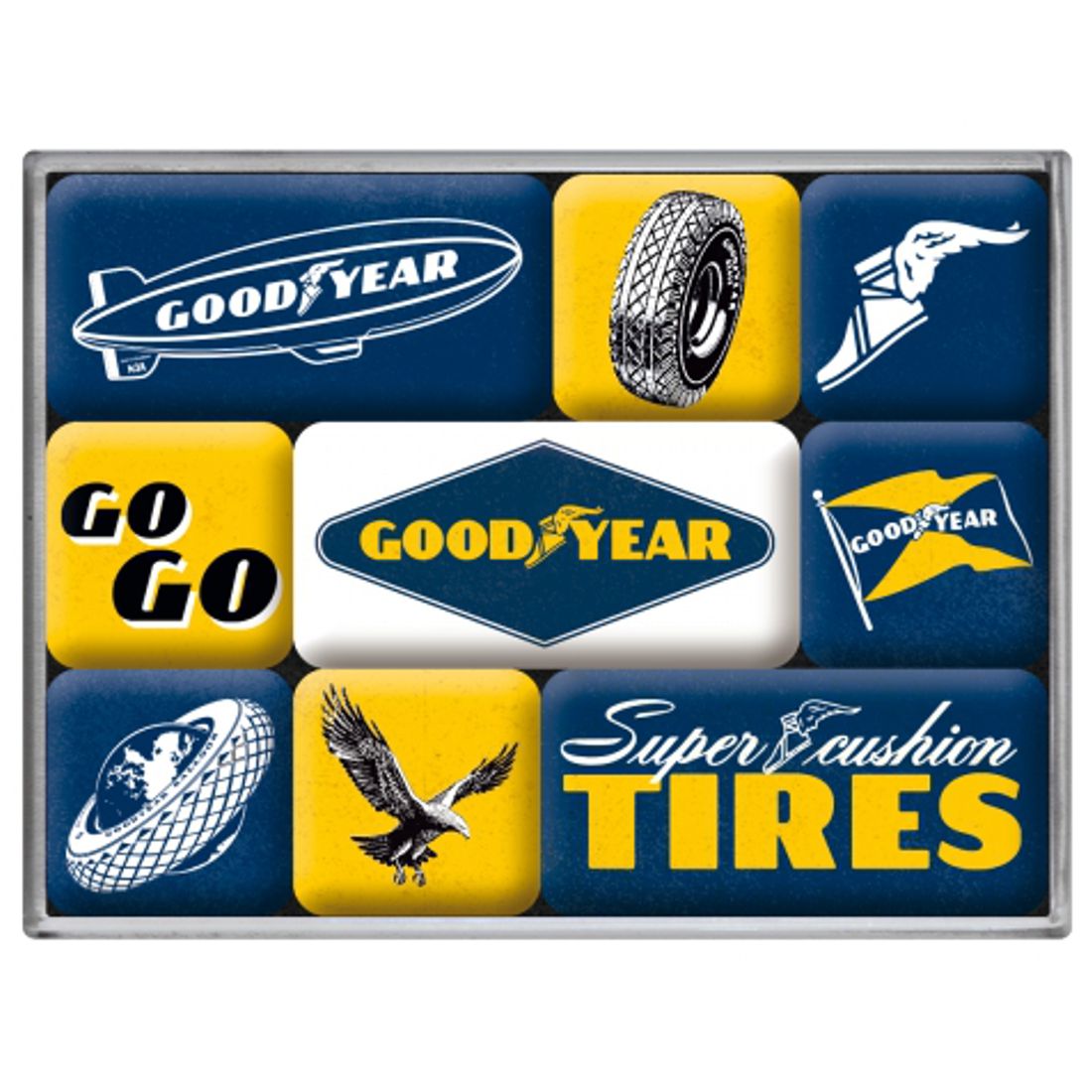 Magnet-Sparset - Hot Fifties - Goodyear - Logos