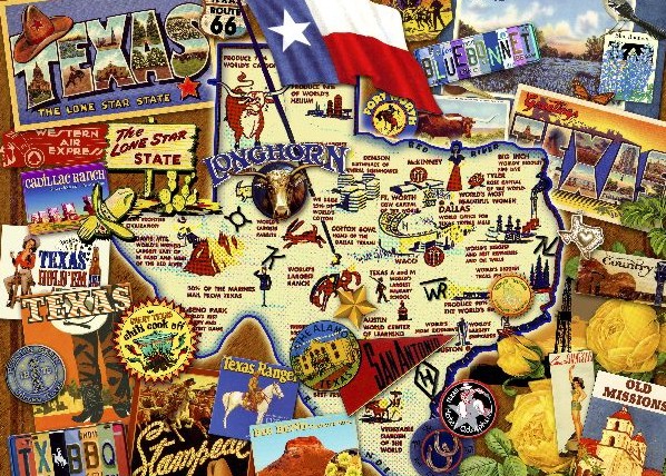 1.000 Teile Puzzle im Koffer - Texas