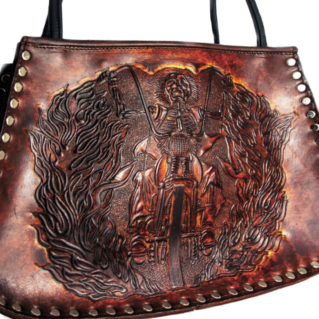 Handtasche aus Leder - Biker Lady