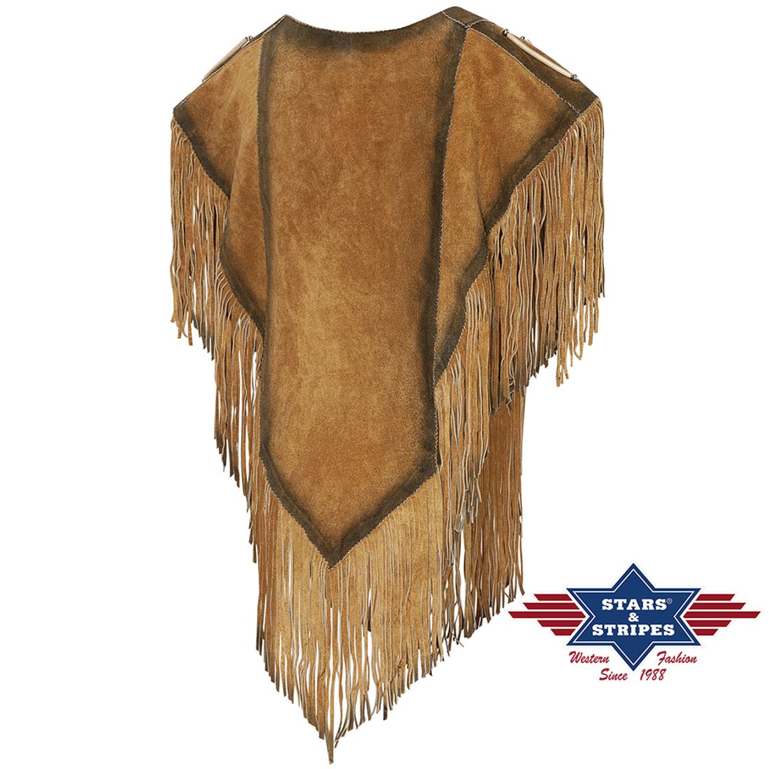 Fransen Poncho aus Leder - Pakuna