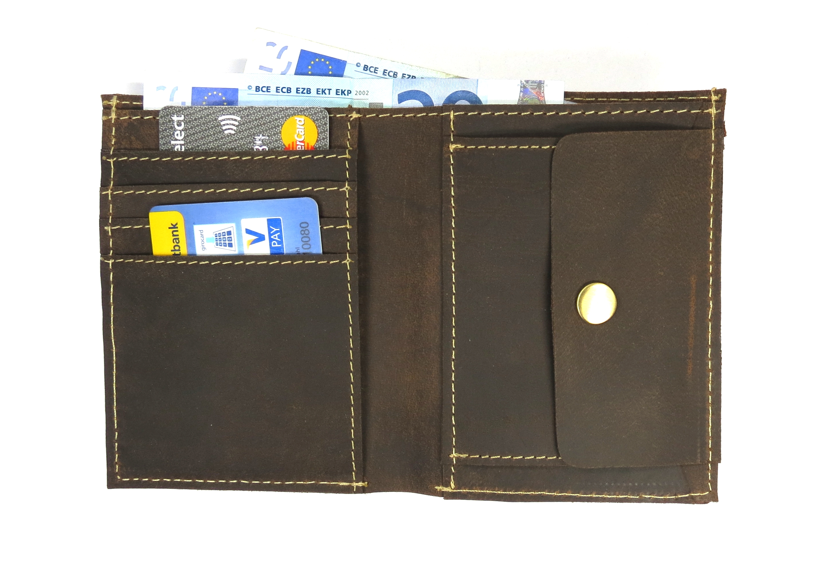 Geldbörse für Herren - Brown Wallet, Hochformat