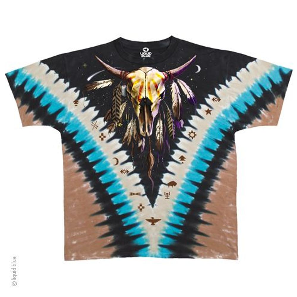 Liquid Blue T-Shirt - Bison Skull