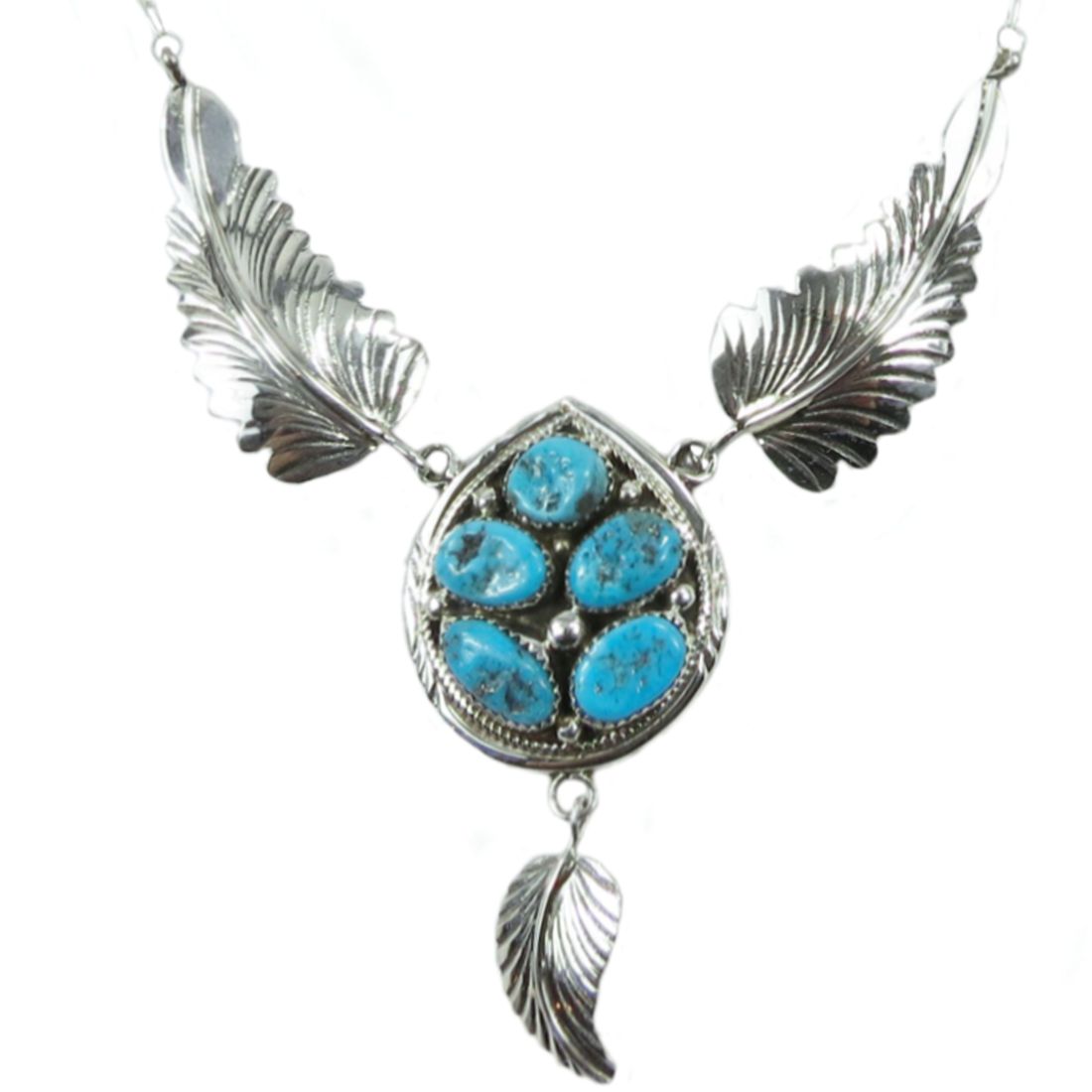 Indianerschmuck Collier aus Sterling Silber - Navajo Cluster Enchantement