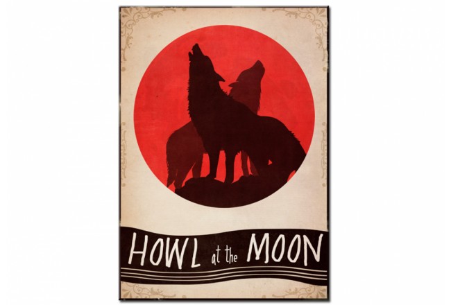 Wandbild - Howl at the Moon