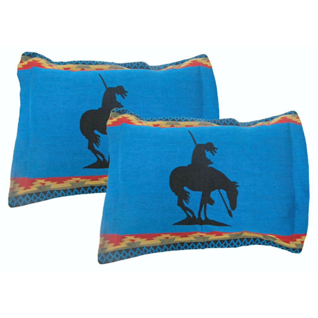 XXL- Indianerkissen / Westernkissen - Premium Pillow End Of The Trail, Blau