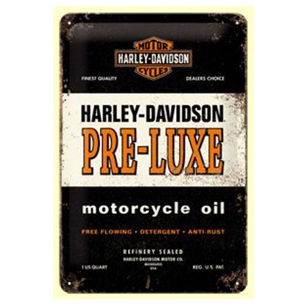 Blechschild - Harley Davidson Pre-Luxe Oil