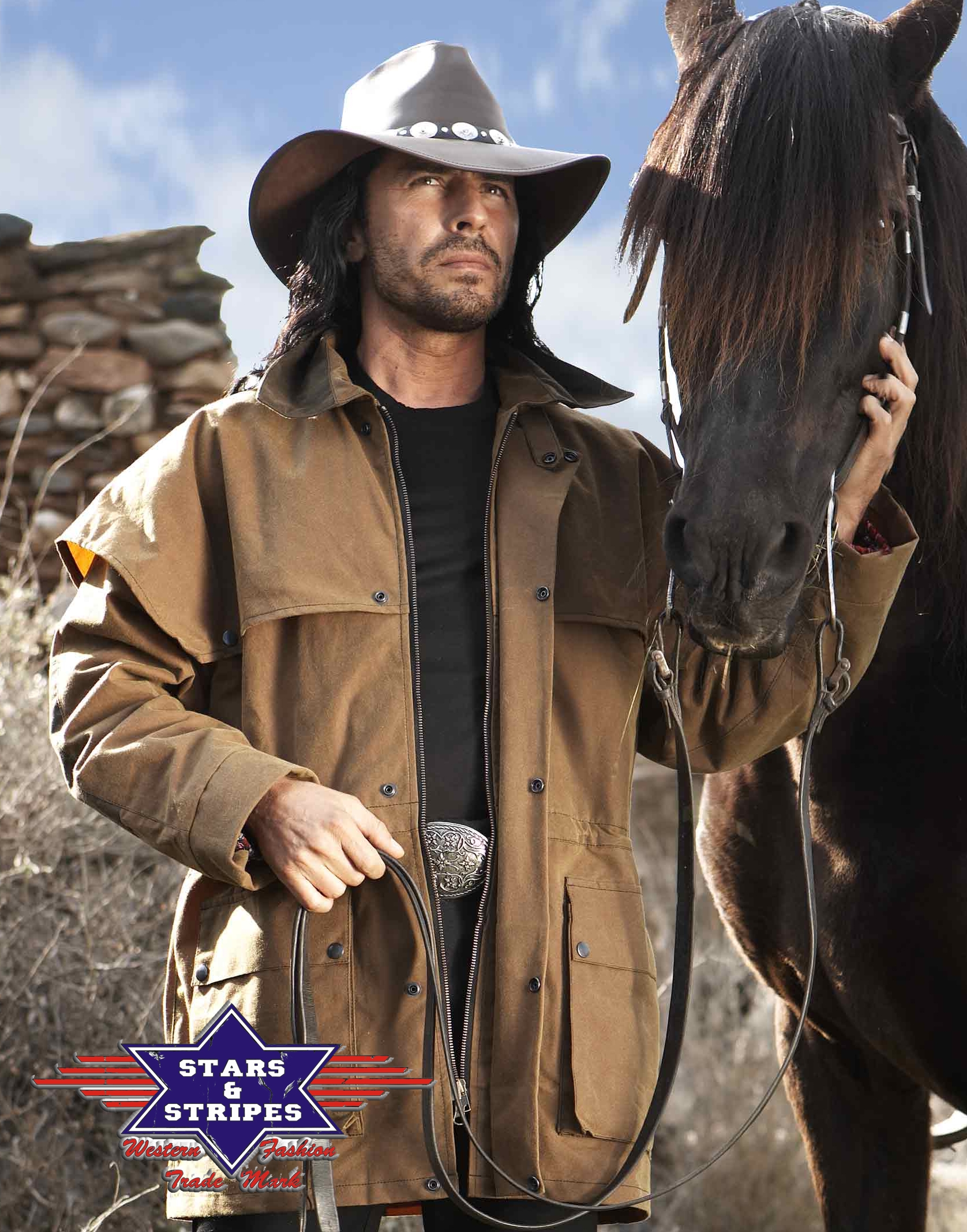 Reduziert - Geölte Jacke von Stars & Stripes - Stampede, Größe 2XL