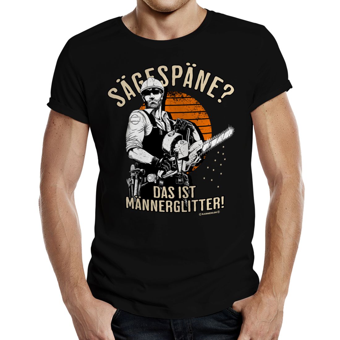 Fun T-Shirt - Sägespäne - Männerglitter