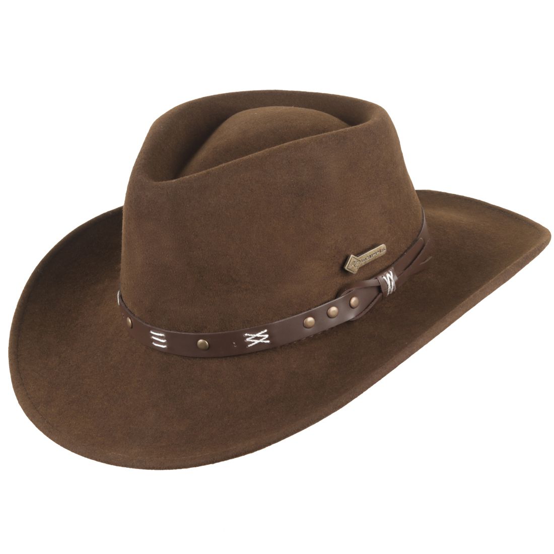 Scippis Westernhut aus Wollfilz - Emerald, Braun