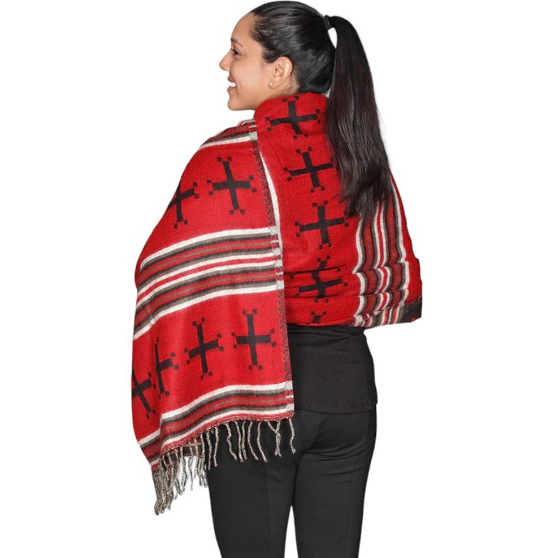 Southwest Umhang und Schal mit indianischen Motiven