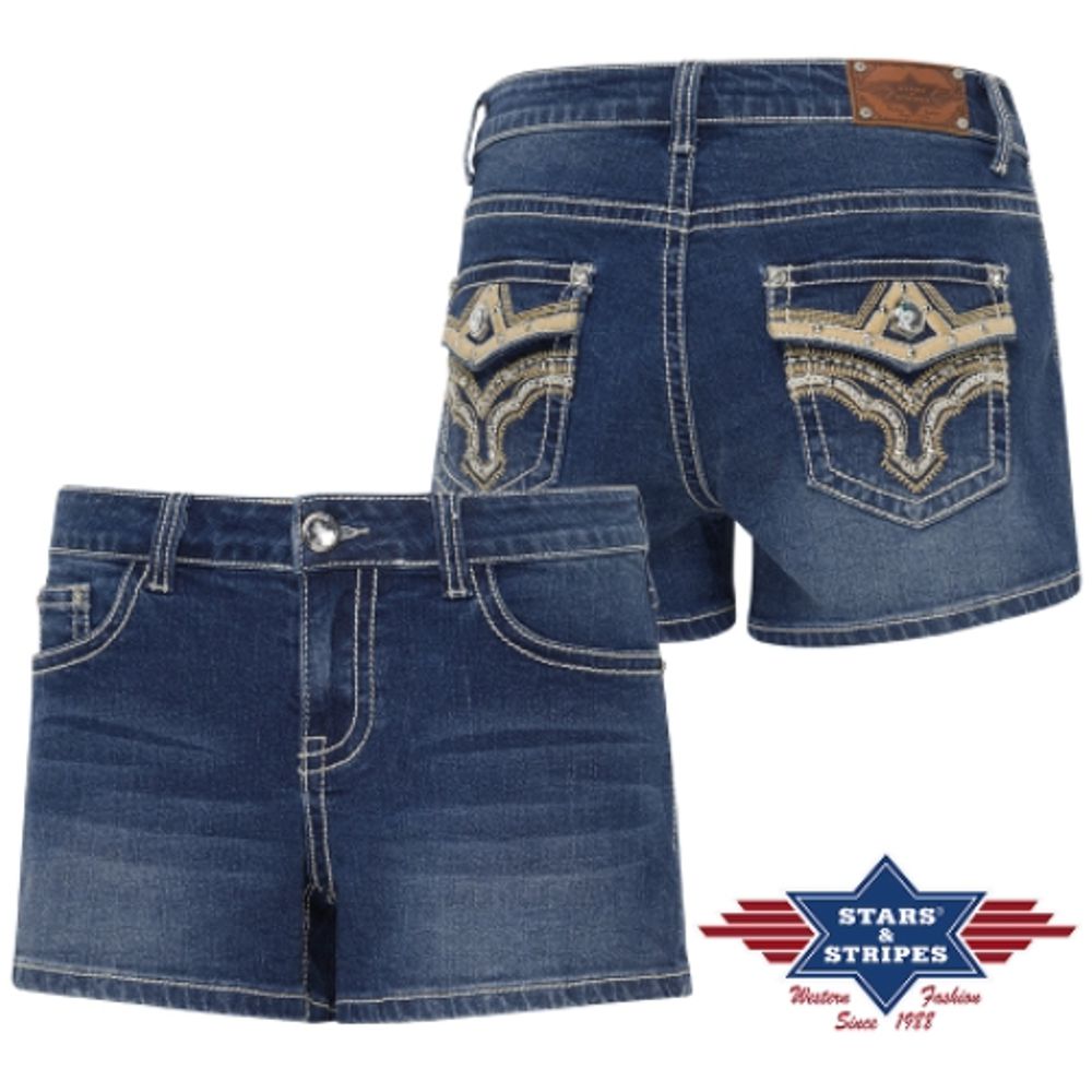 Western Jeans Shorts - Diamond Short