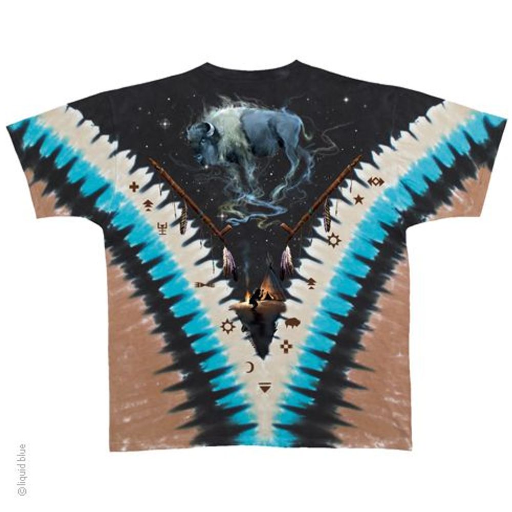 Liquid Blue T-Shirt - Bison Skull