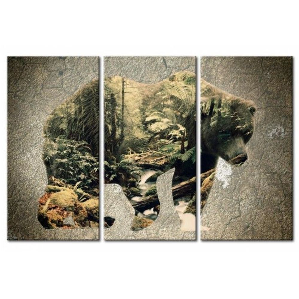 Reduziert - Wandbild - Der Bär, 90 x 60 cm