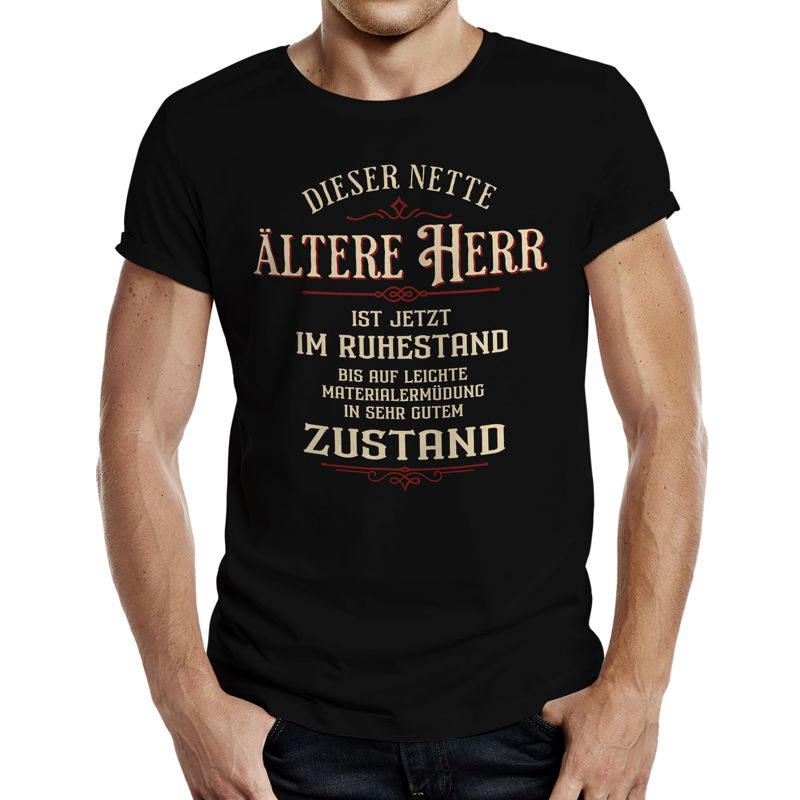 Fun T-Shirt - Ruhestand - Netter, älterer Herr