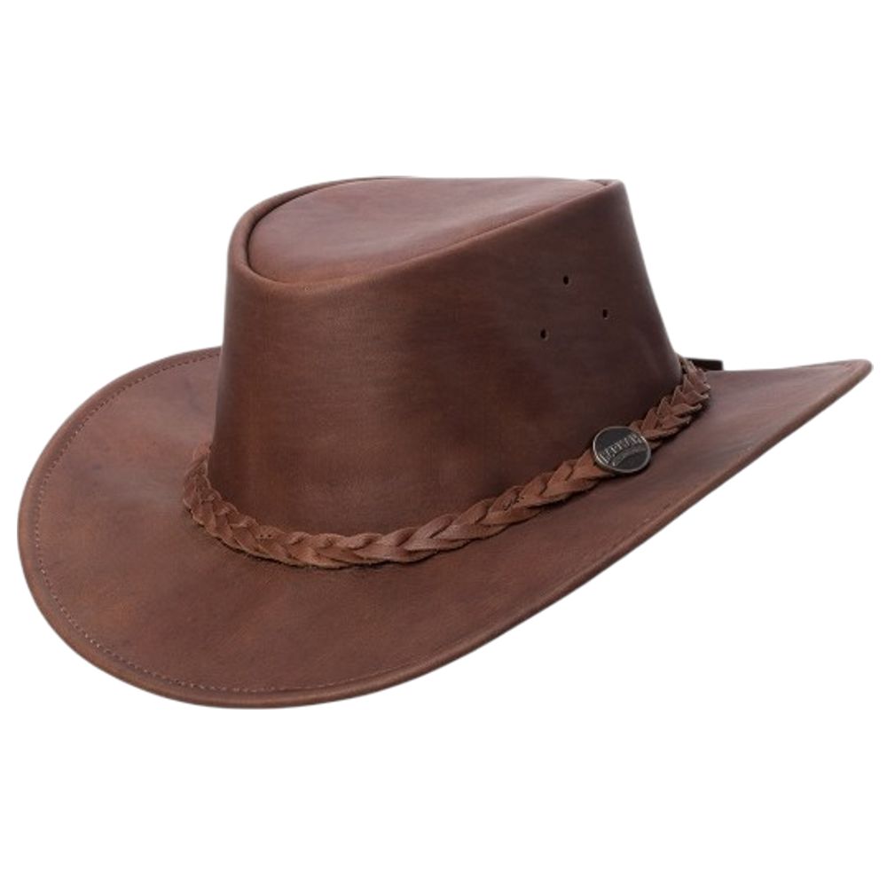 Knautschbarer Barmah Westernhut - Bushie Fullgrain Dri-Hide, Tan