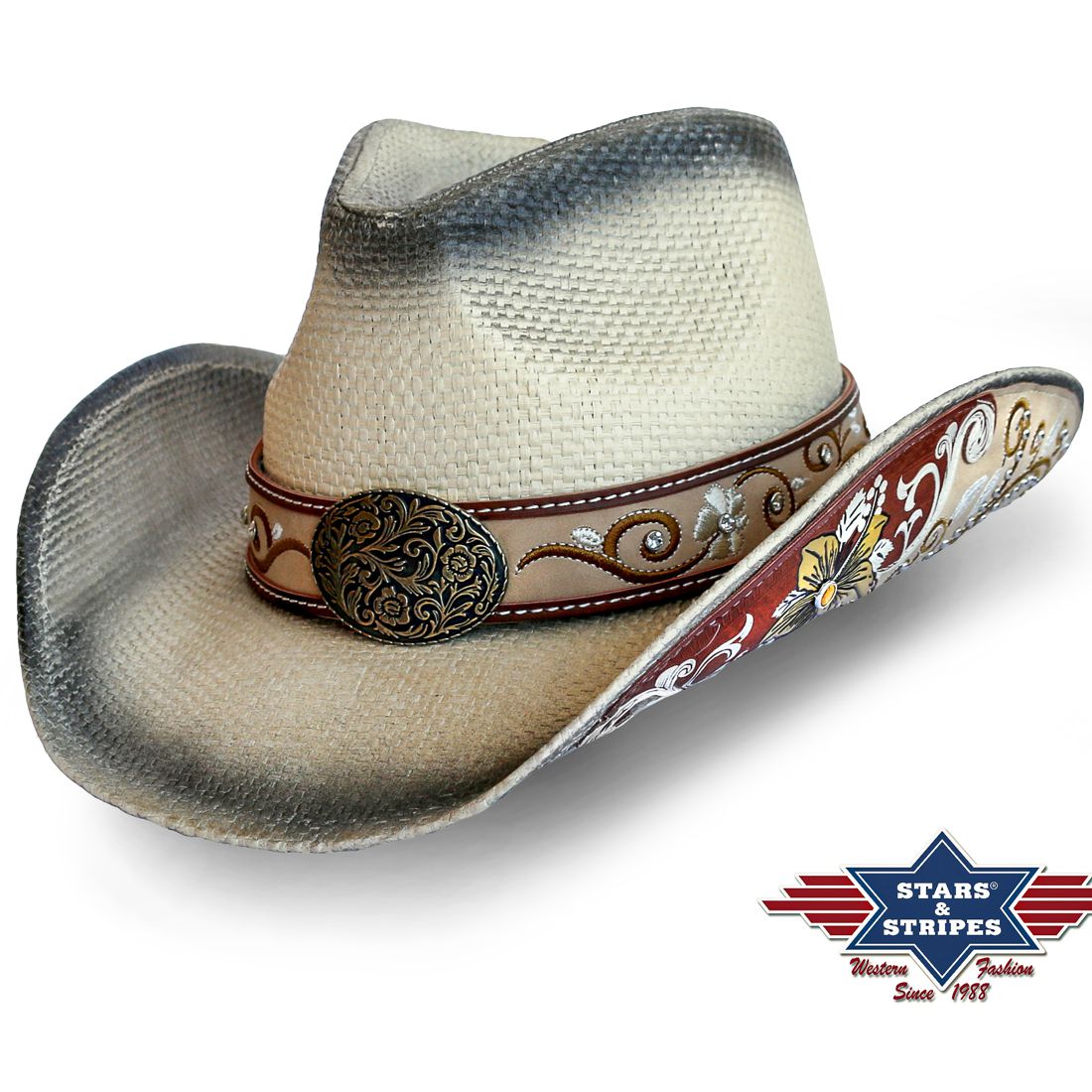 Damen Western-Strohhut von Stars & Stripes - Paola