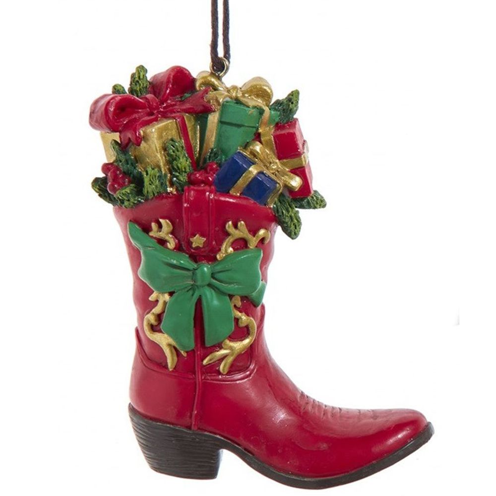 Weihnachtsschmuck - Xmas Boots, Rot