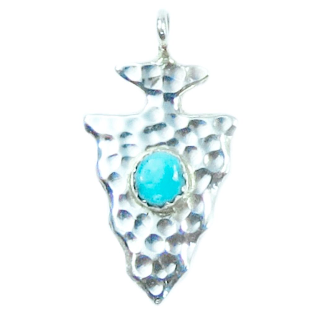 Kettenanhänger aus Sterling Silber - Turquoise Arrowhead II