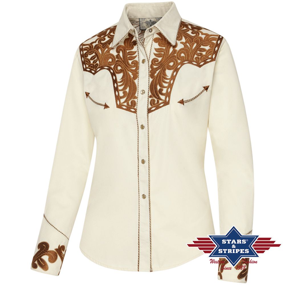 Westernbluse Janice, bestickt