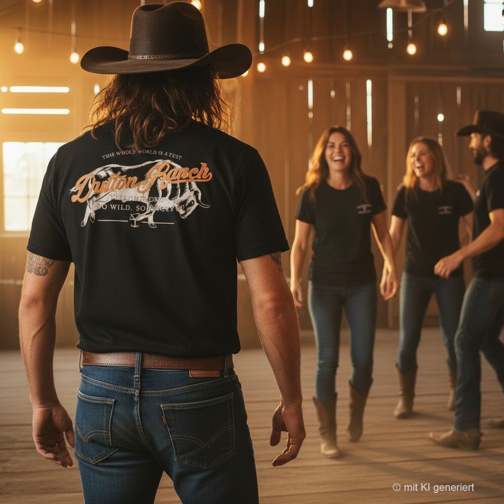 Western Unisex T-Shirt - Yellowstone Collection - So Wild, So Angry, Schwarz