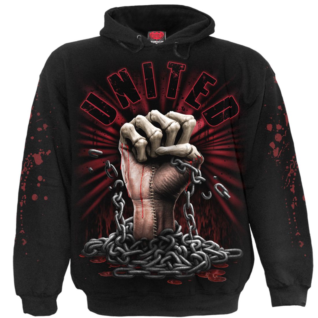 Reduziert - Spiral Kapuzensweatshirt - We Bleed Together, Größe 2XL