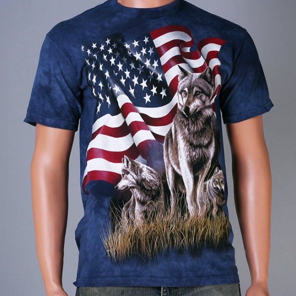 The Mountain T-Shirt - Wolf Flag