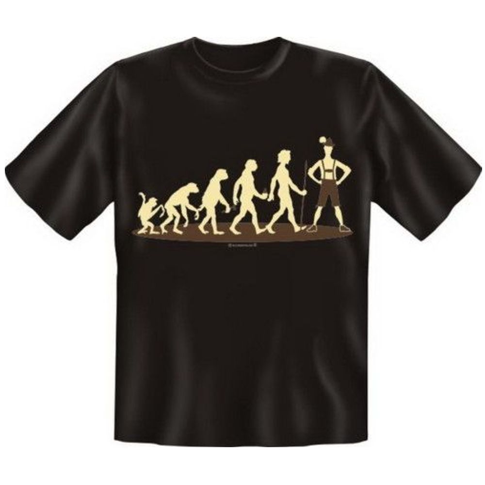 Fun T-Shirt - Evolution - Homo Stupidus - Bayern