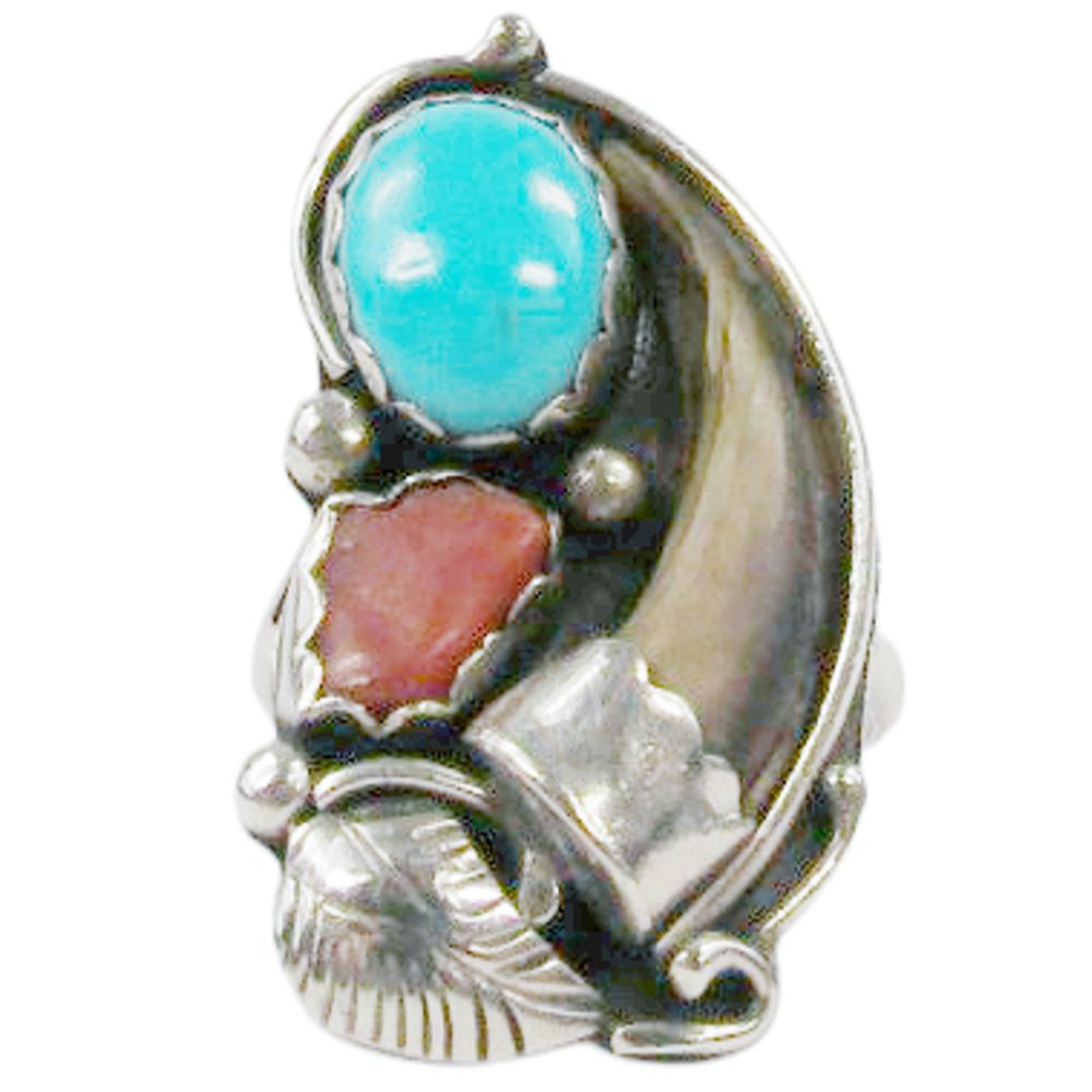 Damenring aus Sterling Silber - Pawn Schmuck - Vintage Coyote Claw, Größe 9