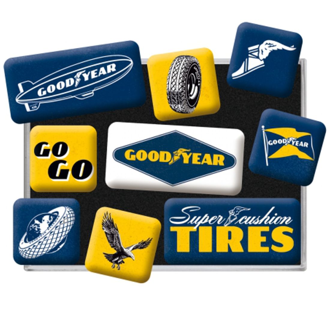 Magnet-Sparset - Hot Fifties - Goodyear - Logos