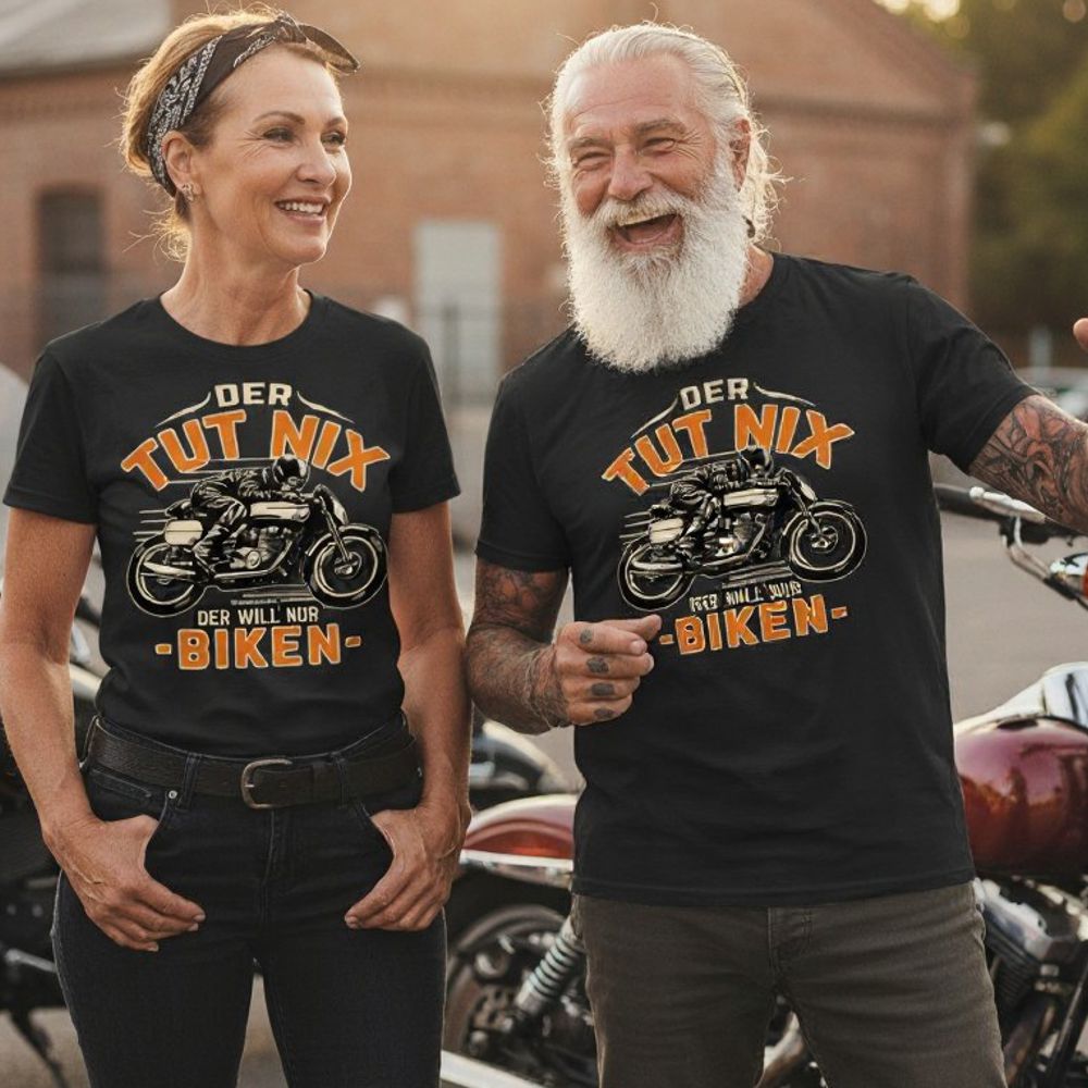 Fun T-Shirt - Biker - Der tut nix, der will nur biken
