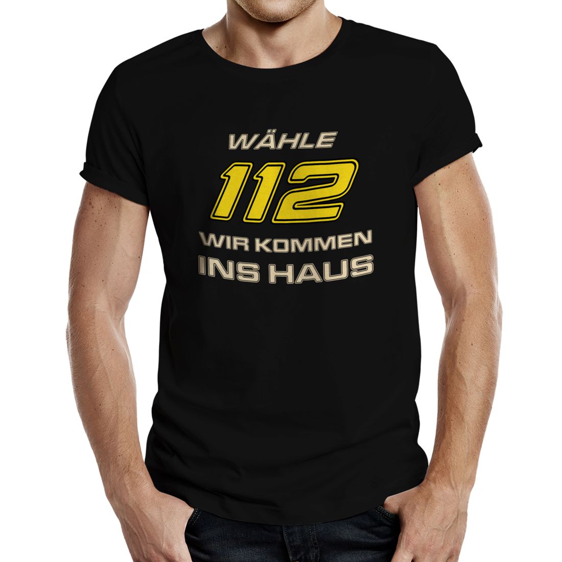 Fun T-Shirt - Feuerwehr - Wähle 112